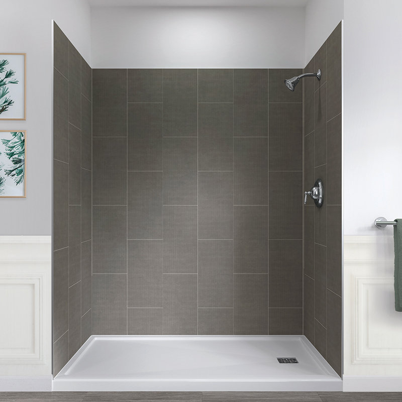 Hazelwood Home Jetcoat™ 78" x 60" x 32" Five Panel Shower Wall & Reviews